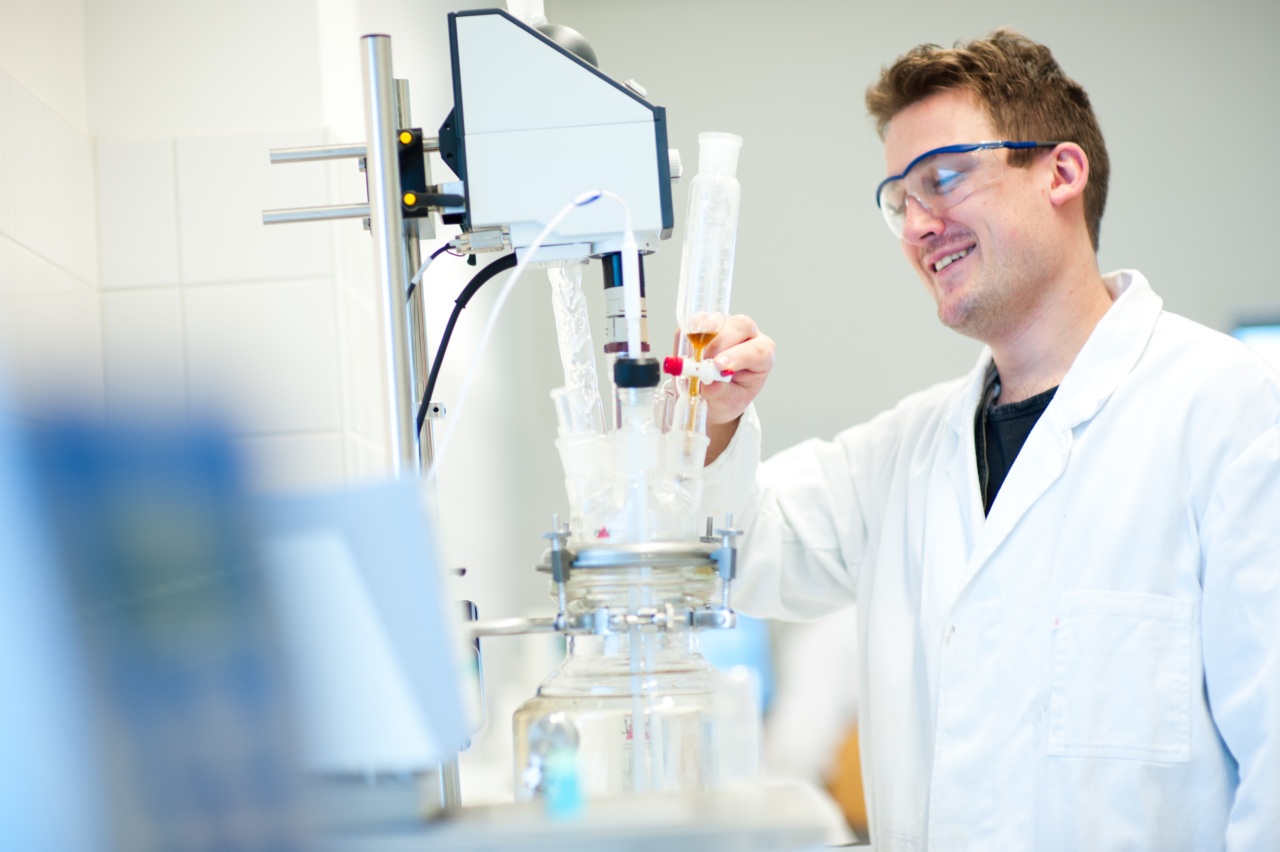 male lab technician conducting tests